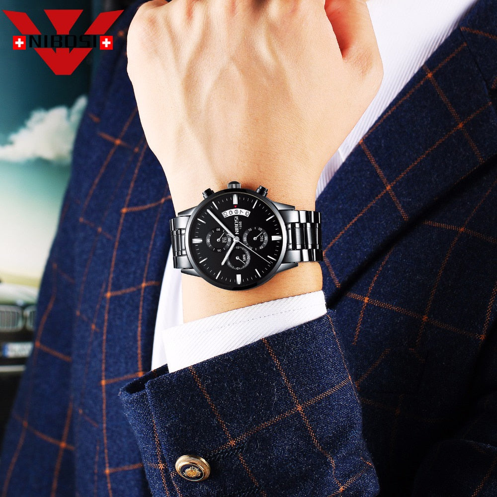 Men Watch Top Brand Men's Watch Fashion Watches Relogio Masculino Military Quartz Wrist Watches Hot Clock Male Sports NIBOSI TIKIJTRONICS