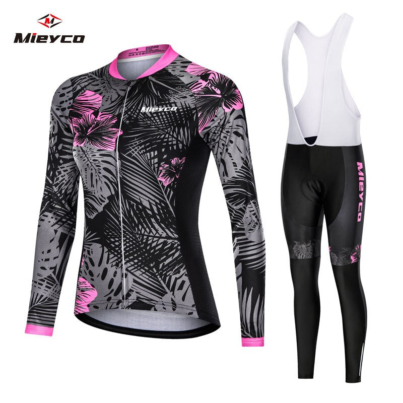 Mieyco Anti-UV Spring Women Cycling Set Polyester Bicycle Cycling Wear Cycling Bike Clothes Cycling Jersey Set ciclismo feminino TIKIJTRONICS