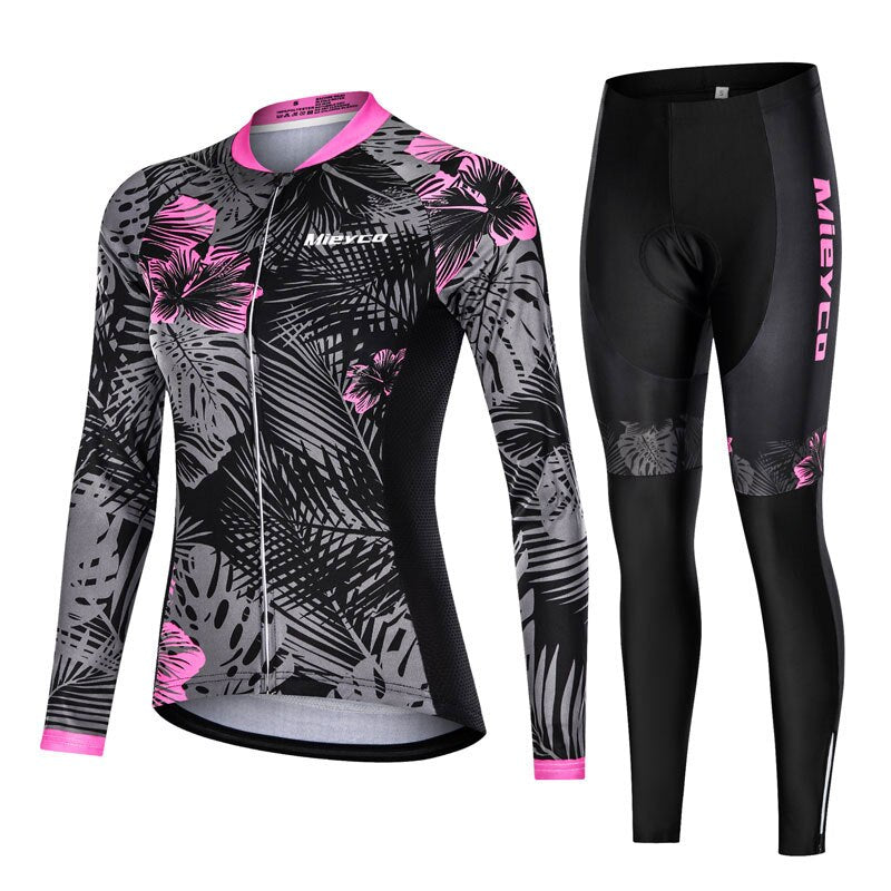 Mieyco Anti-UV Spring Women Cycling Set Polyester Bicycle Cycling Wear Cycling Bike Clothes Cycling Jersey Set ciclismo feminino - TIKIJTRONICS # 0