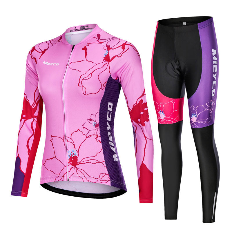 Mieyco Anti-UV Spring Women Cycling Set Polyester Bicycle Cycling Wear Cycling Bike Clothes Cycling Jersey Set ciclismo feminino - TIKIJTRONICS # 0