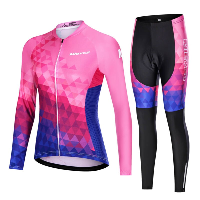 Mieyco Anti-UV Spring Women Cycling Set Polyester Bicycle Cycling Wear Cycling Bike Clothes Cycling Jersey Set ciclismo feminino - TIKIJTRONICS # 0