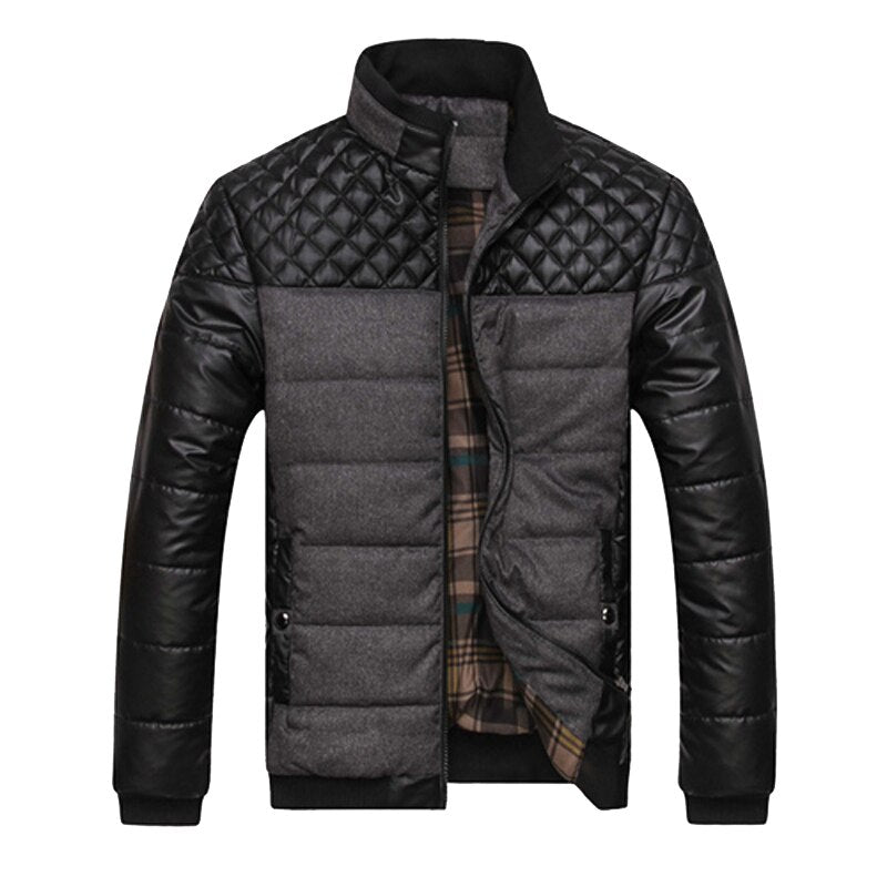 Mountainskin Brand Men's Jackets and Coats 4XL PU Patchwork Designer Jackets Men Outerwear Winter Fashion Male Clothing SA004 - Premium 0 from TIKIJTRONICS - Just $25.49! Shop now at TIKIJTRONICS