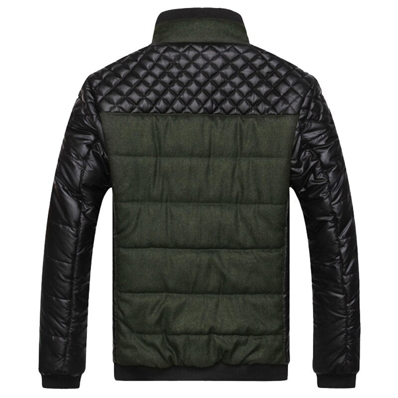 Mountainskin Brand Men's Jackets and Coats 4XL PU Patchwork Designer Jackets Men Outerwear Winter Fashion Male Clothing SA004 - Premium 0 from TIKIJTRONICS - Just $25.49! Shop now at TIKIJTRONICS