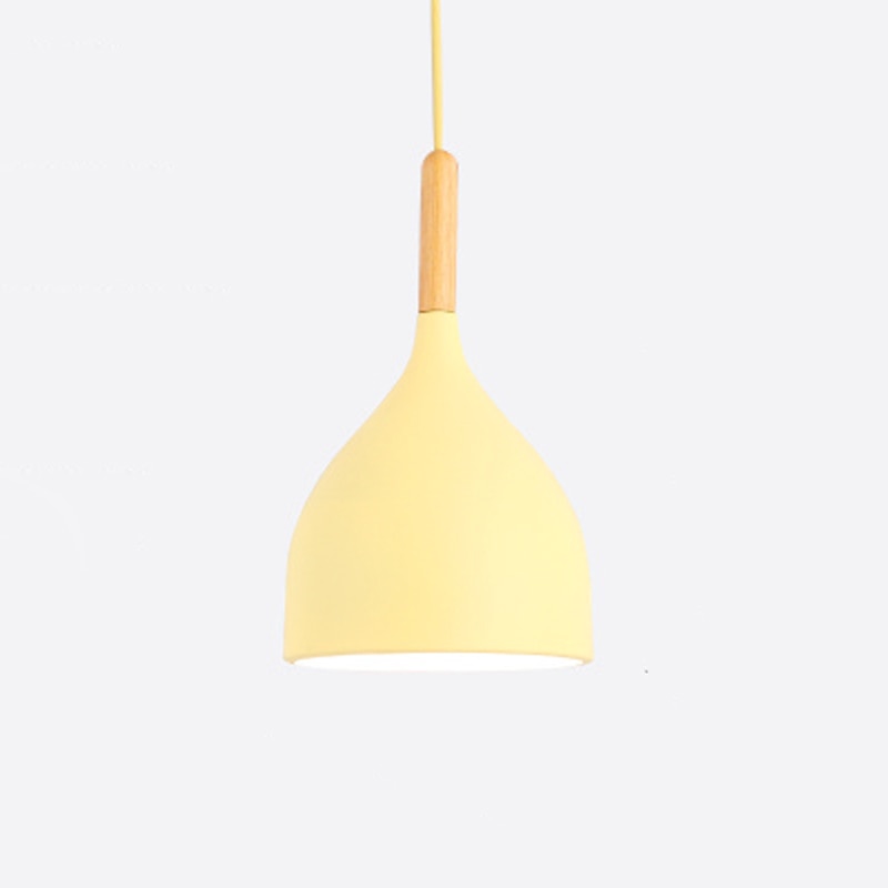 Multicolour Lustre Pendant Lights Restaurant Wood Hanging lighting kitchen Light Fixtures Modern E27 LED Loft Hanglamp TIKIJTRONICS