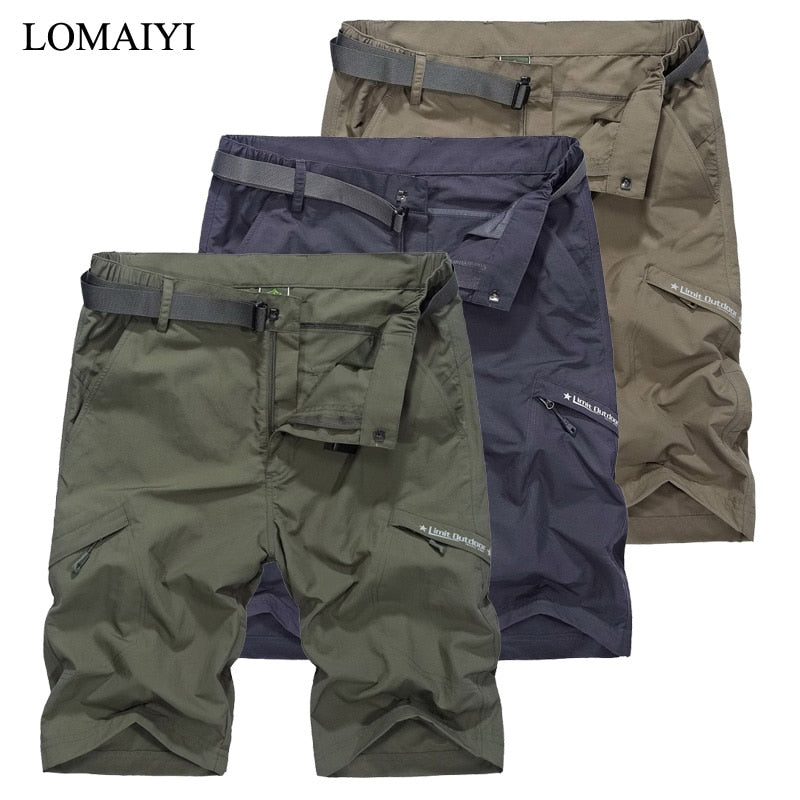 Multifunction Men's Cargo Shorts Summer Men Breathable Quick Dry Short Army Green/Khaki/Wine Casual Sports Shorts For Man AM385 TIKIJTRONICS