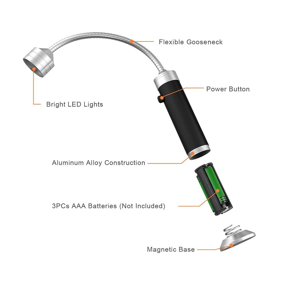 Multipurpose Magnetic Base Led BBQ Grill Light 360 Degree Adjustable For Party Outdoor Camping Barbecue Lights BBQ Accessories - TIKIJTRONICS 0 SPECIFICATIONSType: ToolsTool Type: Tool SetsOrigin: Mainland ChinaModel Number: 0703488Metal Type: Aluminum AlloyMaterial: MetalKit Number: 2Finishing: Not Coated TIKIJTRONICS  (Store description)