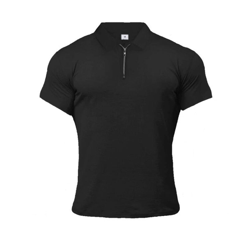 Muscleguys Man Fashion Polo Shirt Casual Fashion Plain Color Short Sleeve High Quality Slim Polo Shirt Men Fitness Polo homme - TIKIJTRONICS # 0