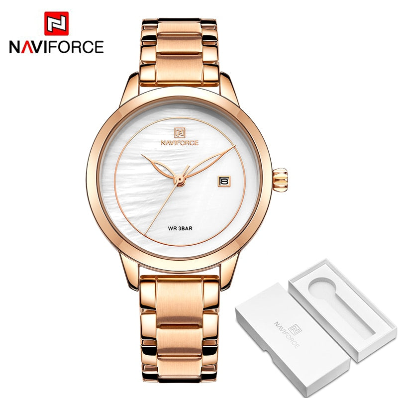 NAVIFORCE Top Brand Luxury Women Watches Waterproof Fashion Ladies Watch Woman Quartz Wrist Watch Relogio Feminino Montre Femme - TIKIJTRONICS # 0