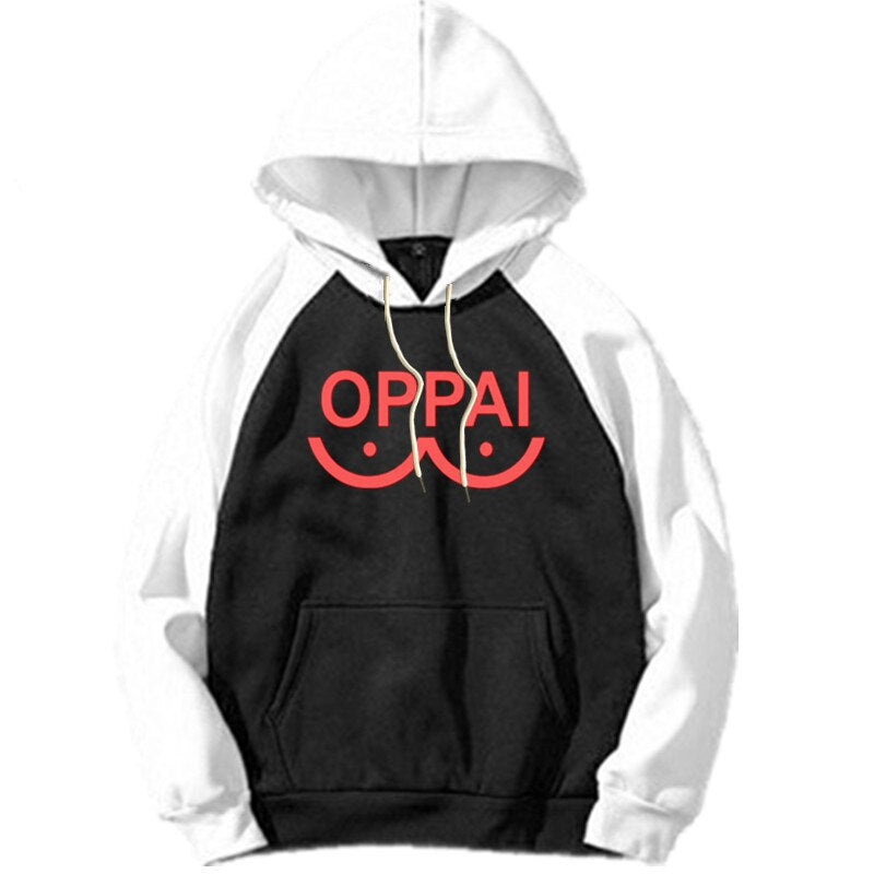 NEW Anime One Punch man Saitama Oppai Hoodie Hooded Women Men Sweatshirt Hoodie Cosplay Costume New Splice Hip Hop Pullover 2020 TIKIJTRONICS