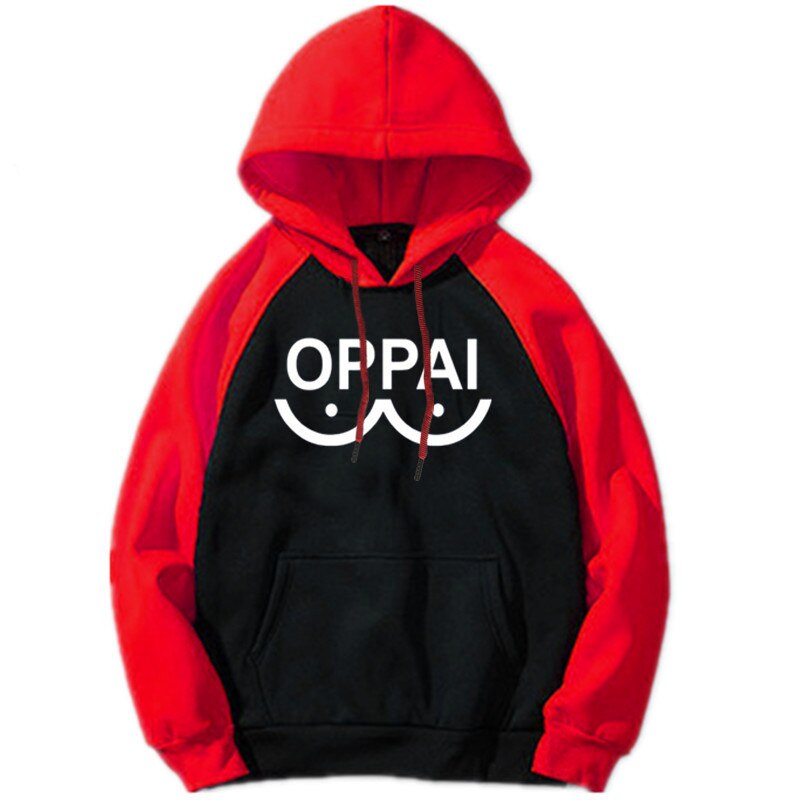 NEW Anime One Punch man Saitama Oppai Hoodie Hooded Women Men Sweatshirt Hoodie Cosplay Costume New Splice Hip Hop Pullover 2020 - TIKIJTRONICS # 0