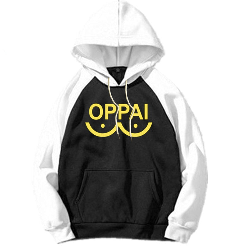 NEW Anime One Punch man Saitama Oppai Hoodie Hooded Women Men Sweatshirt Hoodie Cosplay Costume New Splice Hip Hop Pullover 2020 - TIKIJTRONICS # 0