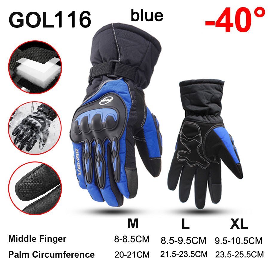 NEWBOLER Cycling Gloves Winter Full Finger Waterproof Skiing Outdoor Sport Bicycle Gloves For Bike Scooter Motorcycle Man Women - TIKIJTRONICS # 0