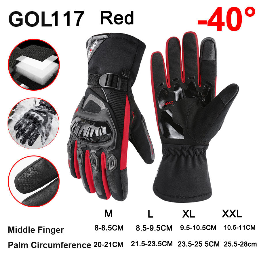 NEWBOLER Cycling Gloves Winter Full Finger Waterproof Skiing Outdoor Sport Bicycle Gloves For Bike Scooter Motorcycle Man Women - TIKIJTRONICS # 0