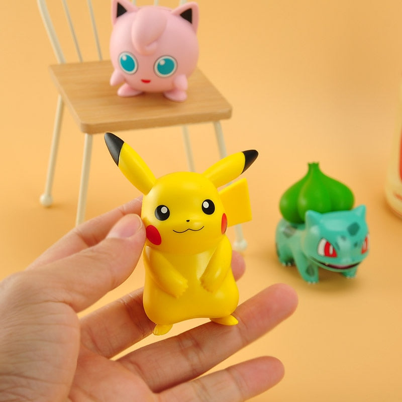 New Pokemon Anime Figure Pikachu Charmander Squirtle Bulbasaur Eevee Mew Gengar Cute Doll Pet Action Collect Model Kids Toy Gift - Premium 0 from TIKIJTRONICS - Just $3.98! Shop now at TIKIJTRONICS