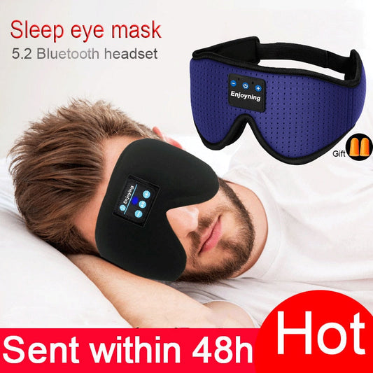 New 3D wireless music headphone sleep breathable smart eye mask Bluetooth headset call with mic for ios Android mac Dropshipping - TIKIJTRONICS # 0