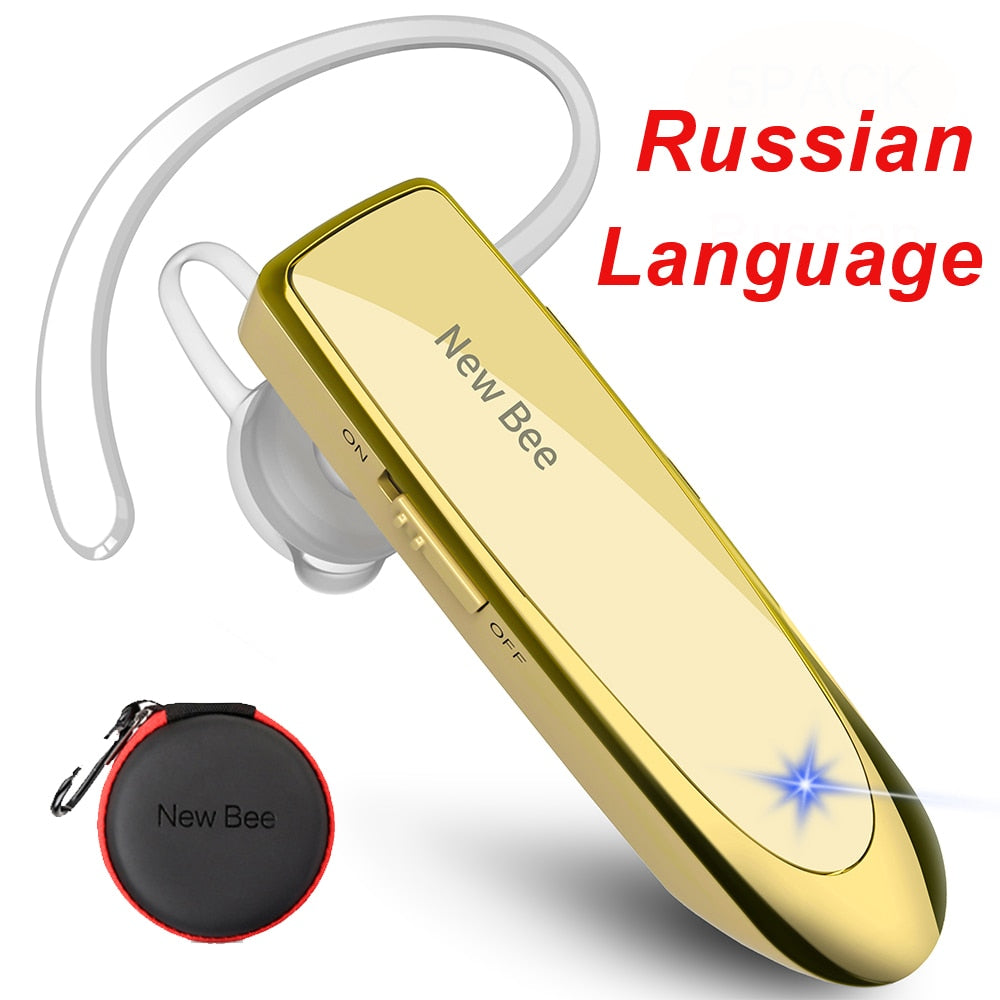 New Bee Bluetooth Headset V5.0 Wireless Earphones Headphones with Mic 24Hrs Earbuds Earpiece Mini Handsfree for iPhone xiaomi - TIKIJTRONICS # 0