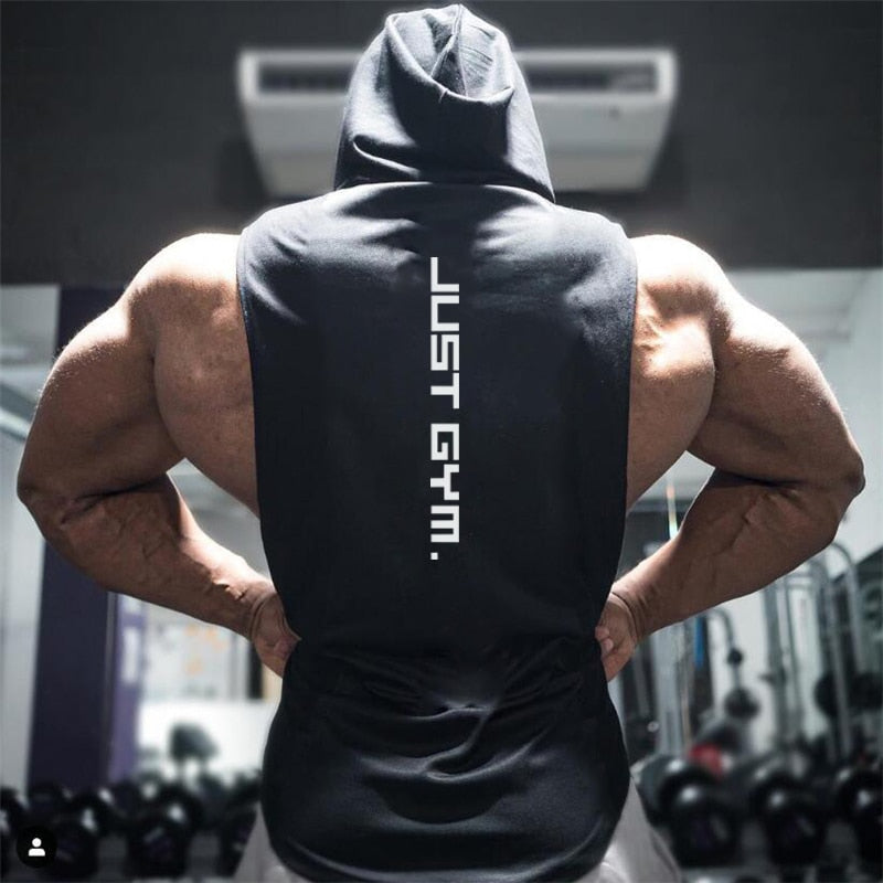 New Fashion Cotton Sleeveless Shirts Gym Hoodies Tank Top Men Fitness Shirt Bodybuilding Singlet Workout Vest Men - TIKIJTRONICS # 0