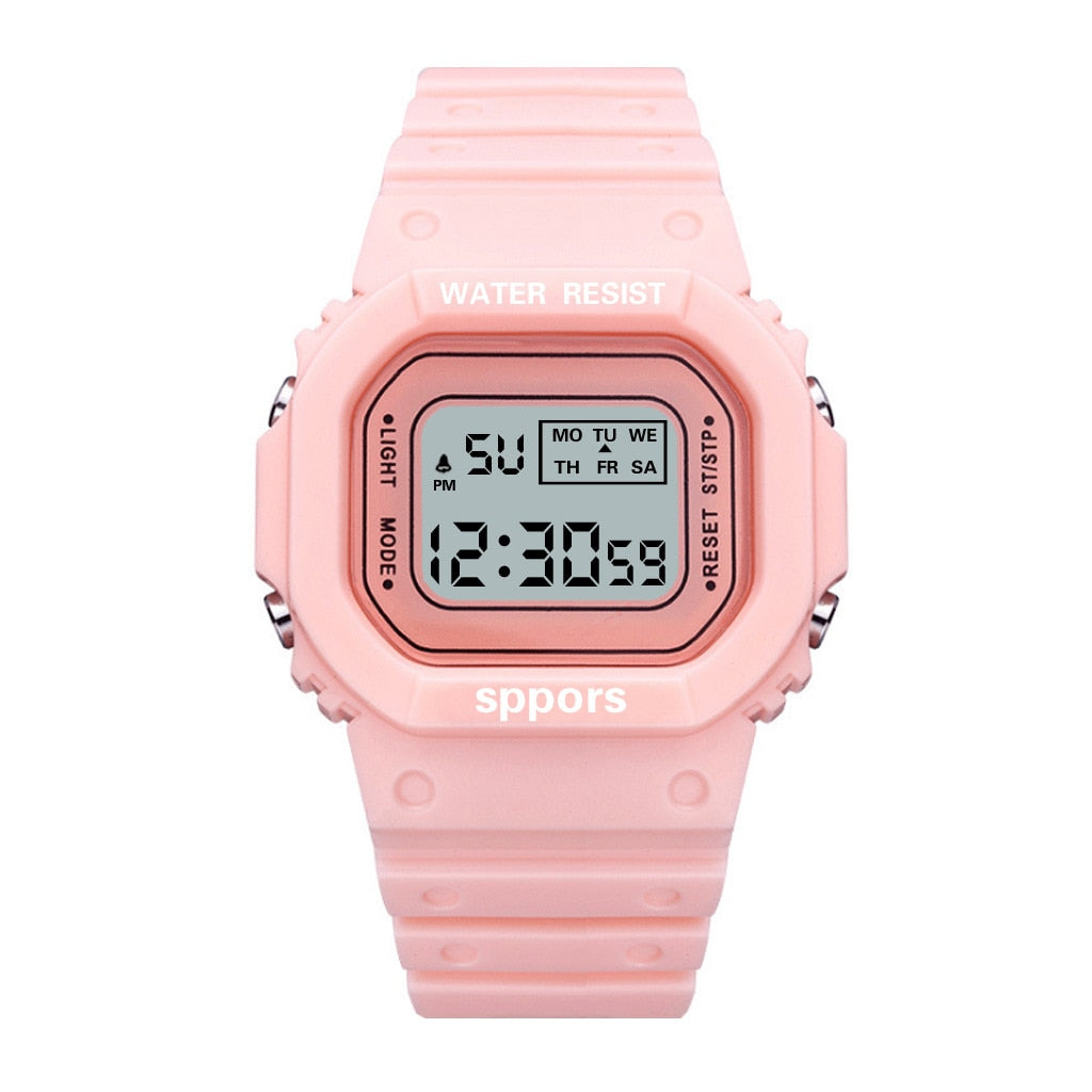 New Fashion Transparent Digital Watch Square Women Watches Sports Electronic Wrist Watch Reloj Mujer Clock Dropshipping - TIKIJTRONICS 0 SPECIFICATIONSWater Resistance Depth: 3BarStyle: simpleOrigin: Mainland ChinaMovement: DigitalFeature: AlarmFeature: Water ResistantFeature: Complete CalendarFeature: luminous handsDial Window Material Type: HardlexClasp Type: Bracelet ClaspCase Shape: RectangleCase Material: Tungsten SteelBand Material Type: Silicone TIKIJTRONICS  (Store description)