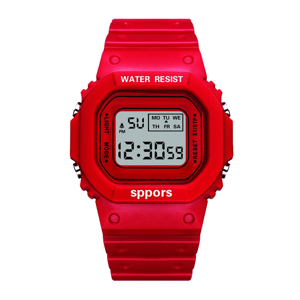 New Fashion Transparent Digital Watch Square Women Watches Sports Electronic Wrist Watch Reloj Mujer Clock Dropshipping - TIKIJTRONICS 0 SPECIFICATIONSWater Resistance Depth: 3BarStyle: simpleOrigin: Mainland ChinaMovement: DigitalFeature: AlarmFeature: Water ResistantFeature: Complete CalendarFeature: luminous handsDial Window Material Type: HardlexClasp Type: Bracelet ClaspCase Shape: RectangleCase Material: Tungsten SteelBand Material Type: Silicone TIKIJTRONICS  (Store description)