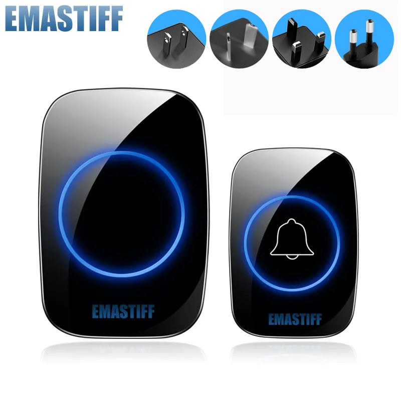 New Home Welcome Doorbell  Intelligent Wireless Doorbell Waterproof 300M Remote EU AU UK US Plug smart Door Bell Chime - TIKIJTRONICS # 0