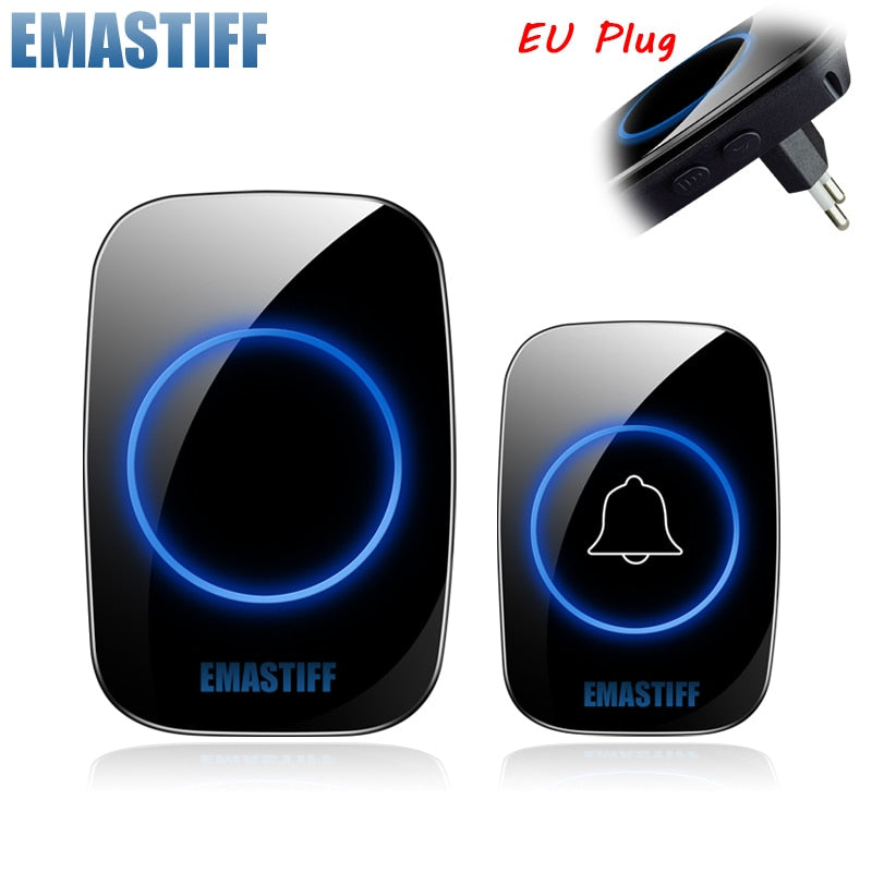 New Home Welcome Doorbell  Intelligent Wireless Doorbell Waterproof 300M Remote EU AU UK US Plug smart Door Bell Chime - TIKIJTRONICS # 0