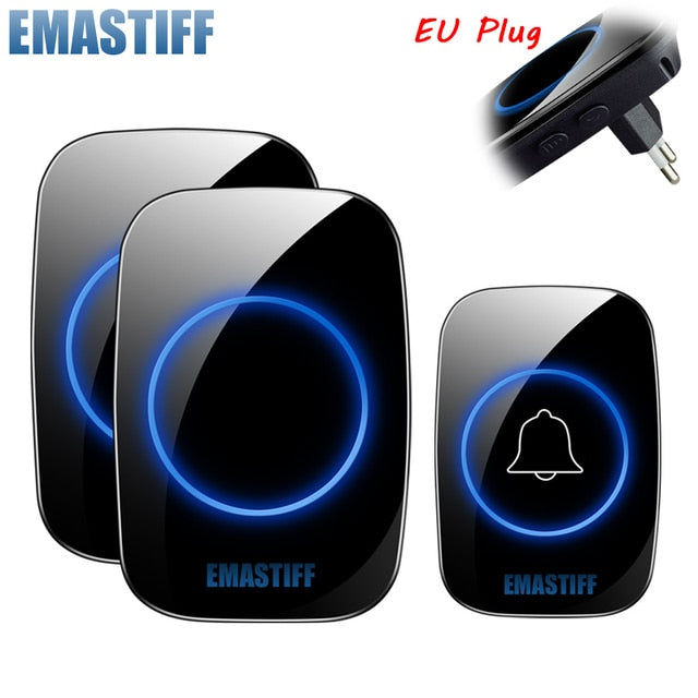 New Home Welcome Doorbell  Intelligent Wireless Doorbell Waterproof 300M Remote EU AU UK US Plug smart Door Bell Chime - TIKIJTRONICS # 0