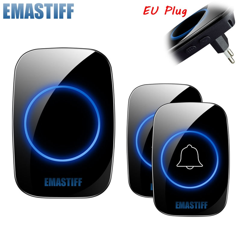 New Home Welcome Doorbell  Intelligent Wireless Doorbell Waterproof 300M Remote EU AU UK US Plug smart Door Bell Chime - TIKIJTRONICS # 0