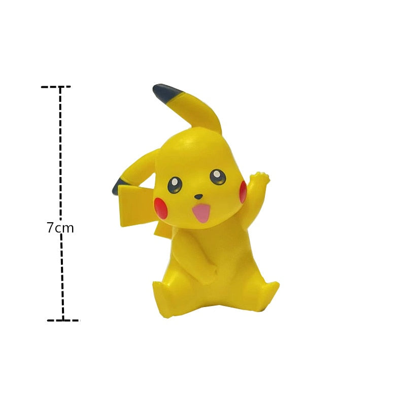 New Pokemon Anime Figure Pikachu Charmander Squirtle Bulbasaur Eevee Mew Gengar Cute Doll Pet Action Collect Model Kids Toy Gift - TIKIJTRONICS # 0