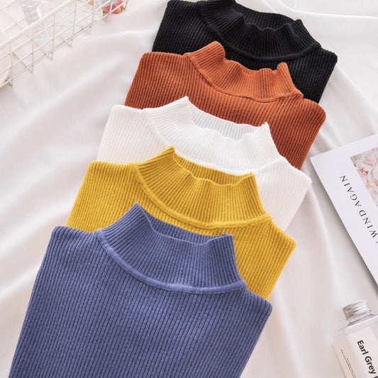 New Turtleneck Knitted Sweater Female Casual Pullover Women Autumn Winter Tops Korean Sweaters Fashion 2020 Women Sweater Jumper - TIKIJTRONICS # 0