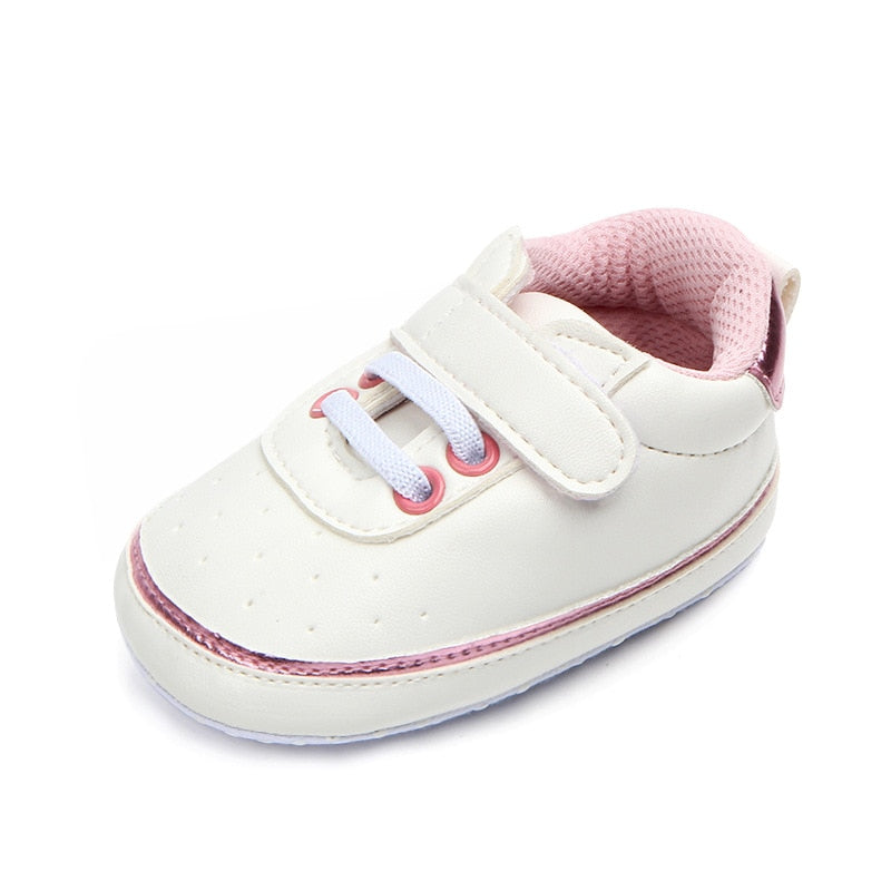 Newborn Print Heart Star Baby Sneaker PU Leather Baby Boys Girls First Walkers Soft Sole Infant Toddler Baby Shoes For 0-18M - TIKIJTRONICS # 0