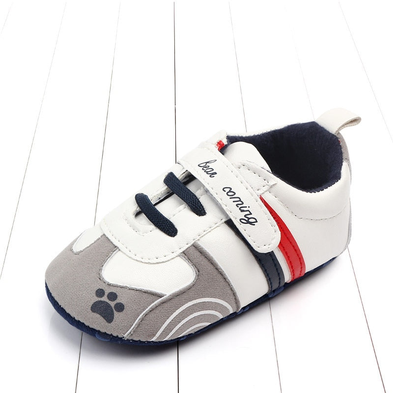 Newborn Print Heart Star Baby Sneaker PU Leather Baby Boys Girls First Walkers Soft Sole Infant Toddler Baby Shoes For 0-18M - TIKIJTRONICS # 0