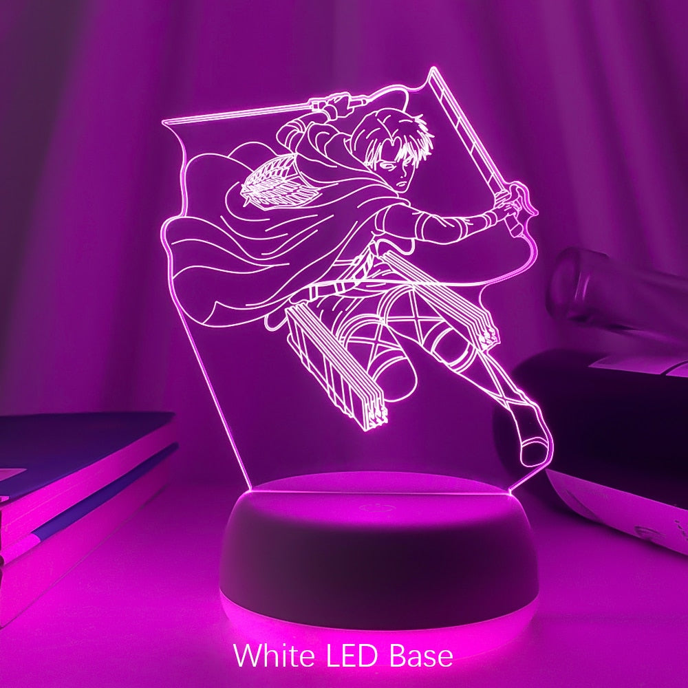 Newest Acrylic 3d Lamp Levi Ackerman Attack on Titan for Home Room Decor Light Child Gift Levi Ackerman LED Night Light Anime - TIKIJTRONICS # 0