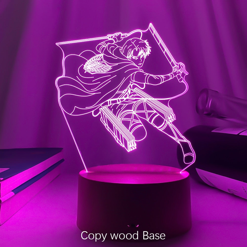 Newest Acrylic 3d Lamp Levi Ackerman Attack on Titan for Home Room Decor Light Child Gift Levi Ackerman LED Night Light Anime - TIKIJTRONICS # 0