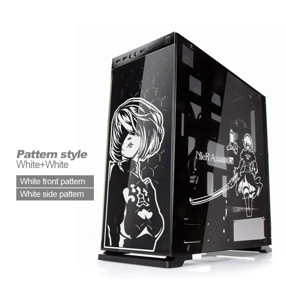 NieR:Automata ATX Gaming PC Case Stickers Mid Tower Computer Decorative Decal  Anime Removable Waterproof Sticker - TIKIJTRONICS 0 SPECIFICATIONSis_customized: NoType: Glass FilmsOrigin: Mainland ChinaModel Number: JX-40Material: PVCFunction: DecorativeFeature: Self-AdhesiveBrand Name: NoEnName_Null TIKIJTRONICS  (Store description)