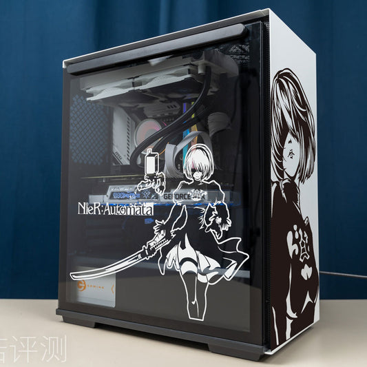 NieR:Automata ATX Gaming PC Case Stickers Mid Tower Computer Decorative Decal  Anime Removable Waterproof Sticker - TIKIJTRONICS 0 SPECIFICATIONSis_customized: NoType: Glass FilmsOrigin: Mainland ChinaModel Number: JX-40Material: PVCFunction: DecorativeFeature: Self-AdhesiveBrand Name: NoEnName_Null TIKIJTRONICS  (Store description)