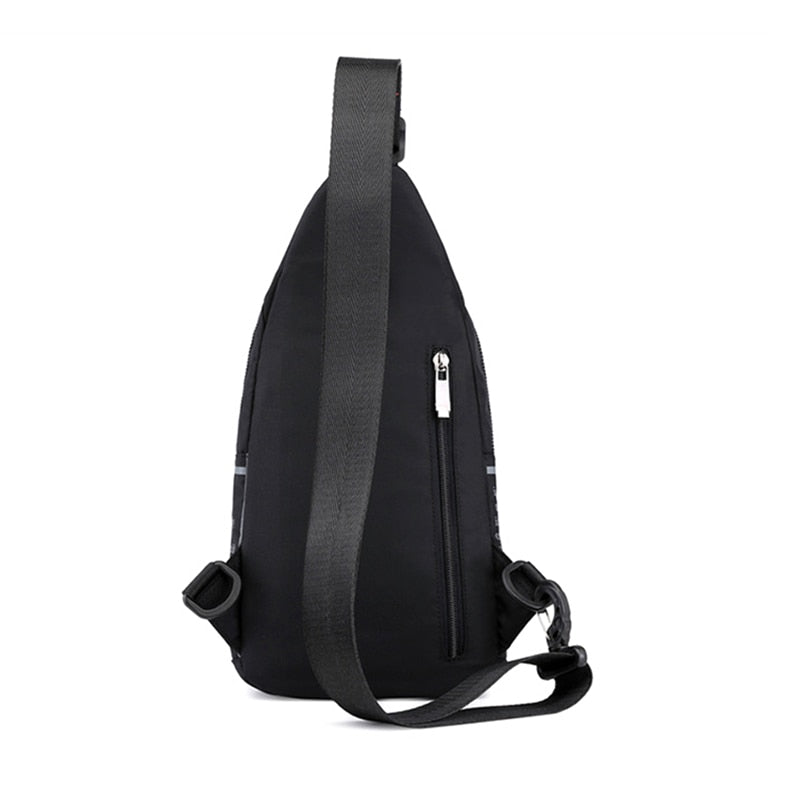 Nylon Men Cross Body Chest Bag Messenger Pack Small Rucksack Knapsack Travel Casual Male One Shoulder Side Bags Sling Backpack - TIKIJTRONICS # 0