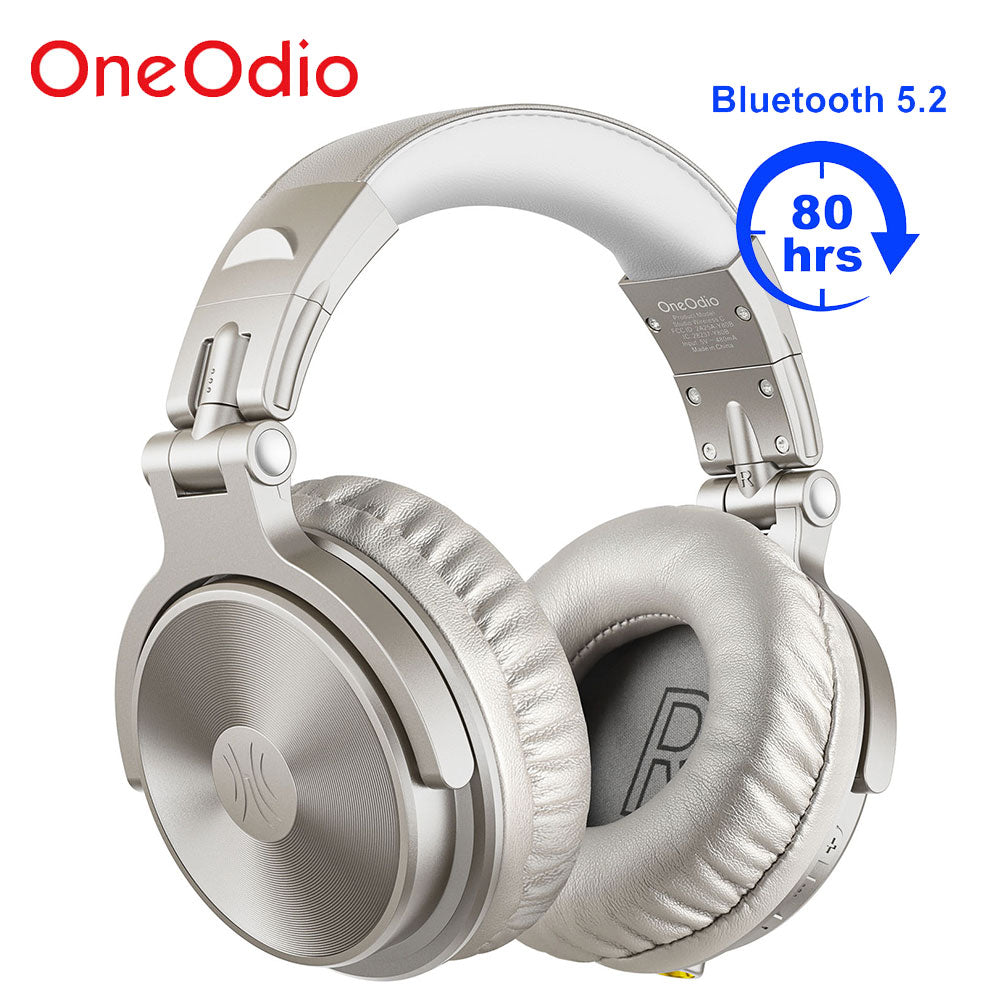 Oneodio Pro-C Wireless Headphones With Microphone 110H PlayTime Bluetooth 5.2 Foldable Deep Bass Stereo Earphones For PC Phone - TIKIJTRONICS # 0