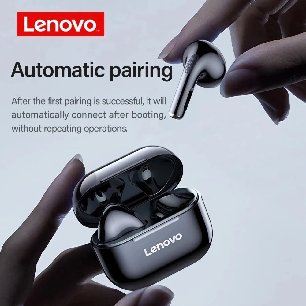 Original Lenovo LP40 wireless headphones TWS Bluetooth Earphones Touch Control Sport Headset Stereo Earbuds For Phone Android TIKIJTRONICS