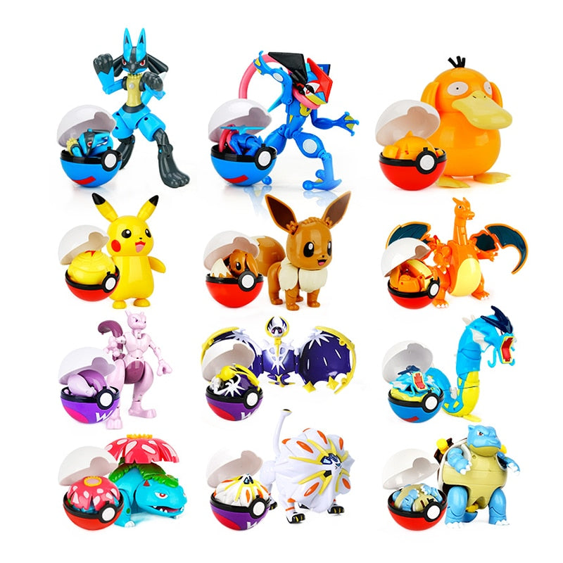 Original POKEMON Toy Pocket Monster Lunala Pikachu Solgaleo Charizard Action Figure Model Anime One Piece Toy For Kids Gift TIKIJTRONICS