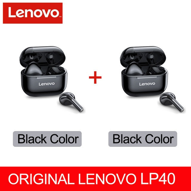 Original Lenovo LP40 wireless headphones TWS Bluetooth Earphones Touch Control Sport Headset Stereo Earbuds For Phone Android - TIKIJTRONICS # 0