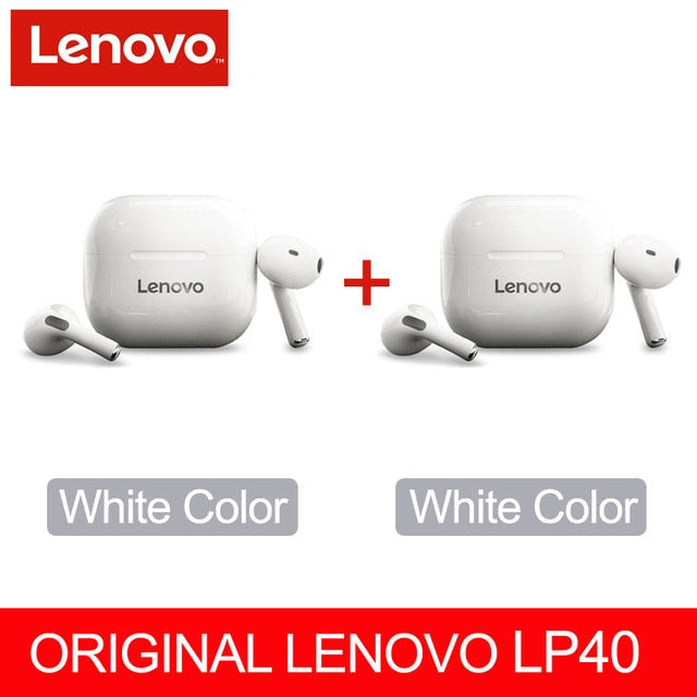 Original Lenovo LP40 wireless headphones TWS Bluetooth Earphones Touch Control Sport Headset Stereo Earbuds For Phone Android - TIKIJTRONICS # 0