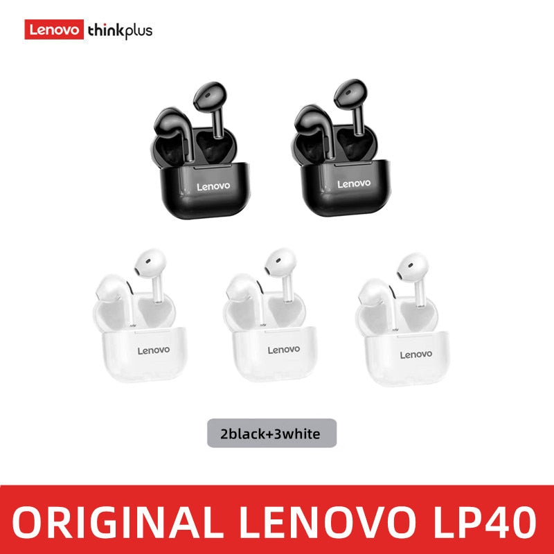 Original Lenovo LP40 wireless headphones TWS Bluetooth Earphones Touch Control Sport Headset Stereo Earbuds For Phone Android - TIKIJTRONICS # 0