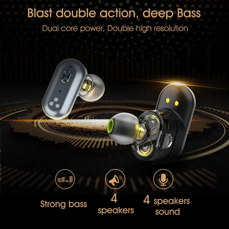 Original SYLLABLE S101 TWS bass earphones wireless headset noise reduction SYLLABLE Volume control earbuds Bluetooth-compatible - TIKIJTRONICS # 0