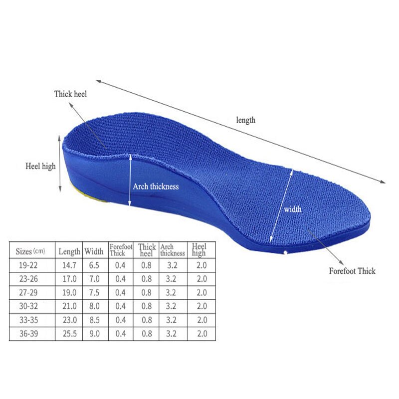 Ortoluckland Orthotic Insoles Children Corrective Flatfoot Soft Arch Support Pads For Kid Boys' Walking Shoes Toddler Sneakers - Premium 0 from TIKIJTRONICS - Just $6.26! Shop now at TIKIJTRONICS