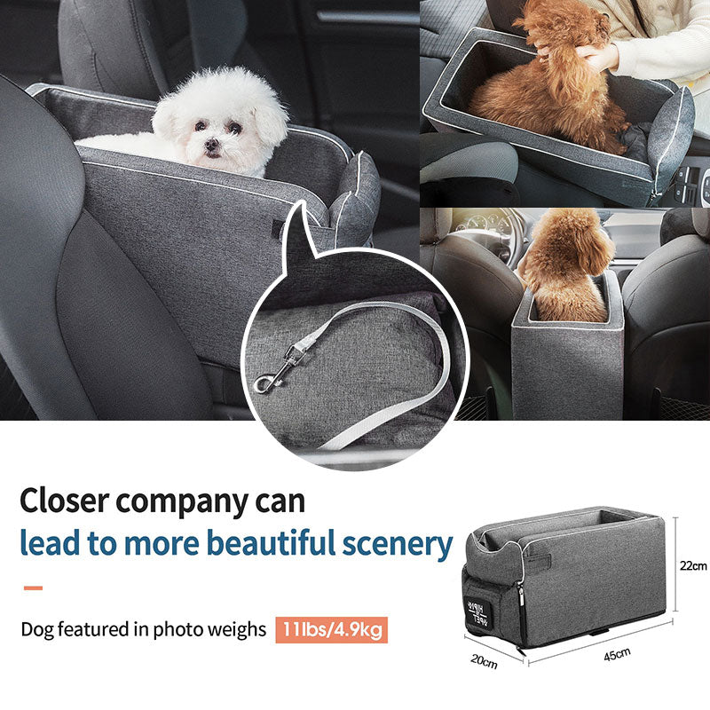 Portable Cat Dog Bed Travel Central Control Car Safety Pet Seat Transport Dog Carrier Protector For Small Dog Chihuahua Teddy TIKIJTRONICS