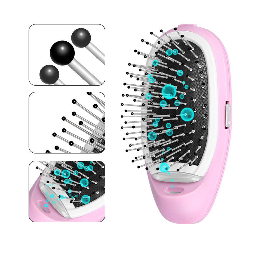 Portable Ionic Hairbrush Electric Negative Ions Hair Comb Anti Static MassageComb US Fast Shipping Styling Tool for Dropshipping - TIKIJTRONICS # 0