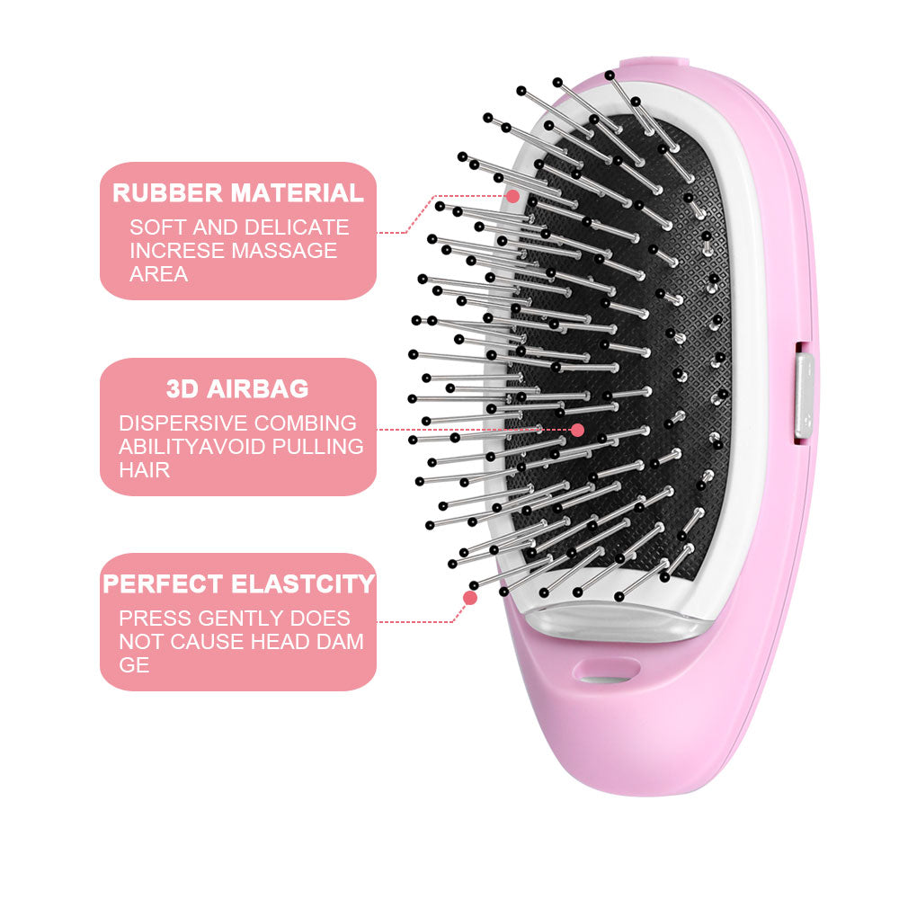 Portable Ionic Hairbrush Electric Negative Ions Hair Comb Anti Static MassageComb US Fast Shipping Styling Tool for Dropshipping - TIKIJTRONICS # 0