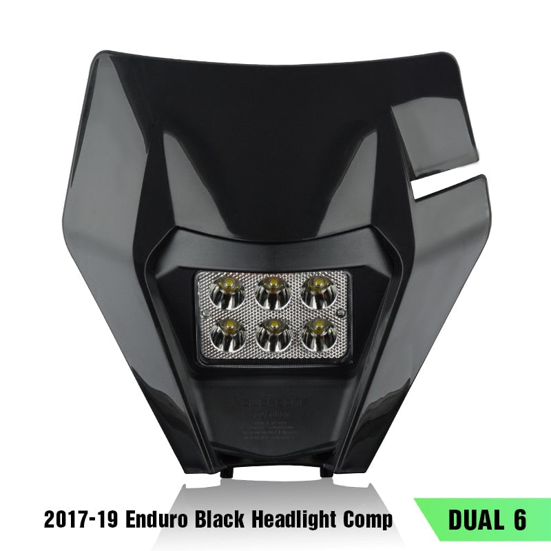 PowerZone Motorcycle LED Headlight Headlamp Head Light Supermoto Fairing For KTM EXC SXF MX Dirt Bike Enduro LED Headlight - TIKIJTRONICS 0 SPECIFICATIONSWattage: 36WOrigin: Mainland ChinaModel: 2017 2018 2019 2020 2021MX Cross: EnduroItem Type: Headlight AssemblyEXC XCW250 350 450 501 2017-2021: SX SXF 125 2016-2019Brand Name: POWERZONE16-N Headlight: For KTM TIKIJTRONICS  (Store description)