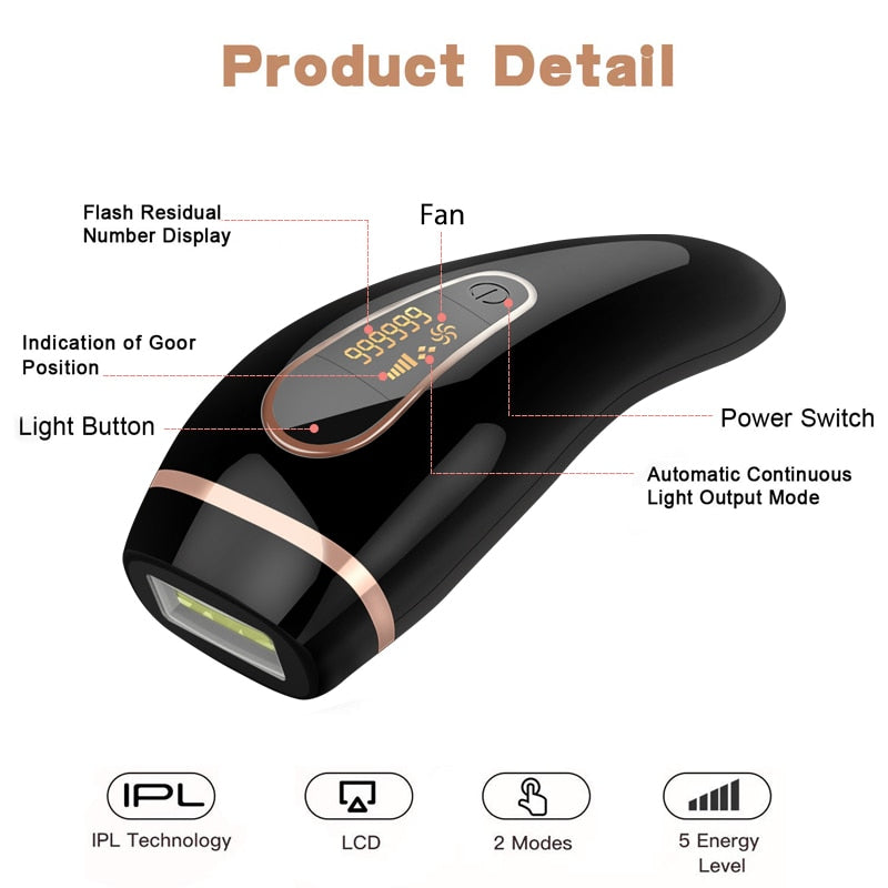 Professional Permanent IPL Hair Removal Laser Epilator For Women 999999 Flash LCD Display Bikini Ipl Laser Hair Removal Machine - TIKIJTRONICS 0 SPECIFICATIONSUse: Bikini,BODY,Face,UnderarmSize: IPL Laser hair removalPower Type: ElectricOrigin: Mainland ChinaModel Number: 1 setMaterial: ABSItem Type: EpilatorCertification: CEBrand Name: kyliebeauty TIKIJTRONICS  (Store description)