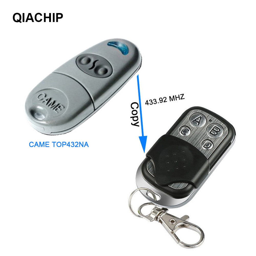 QIACHIP Copy CAME TOP 432NA Duplicator 433.92MHZ Remote Control Universal Garage Door Gate Remote Cloning 433 MHz Transmitter TIKIJTRONICS